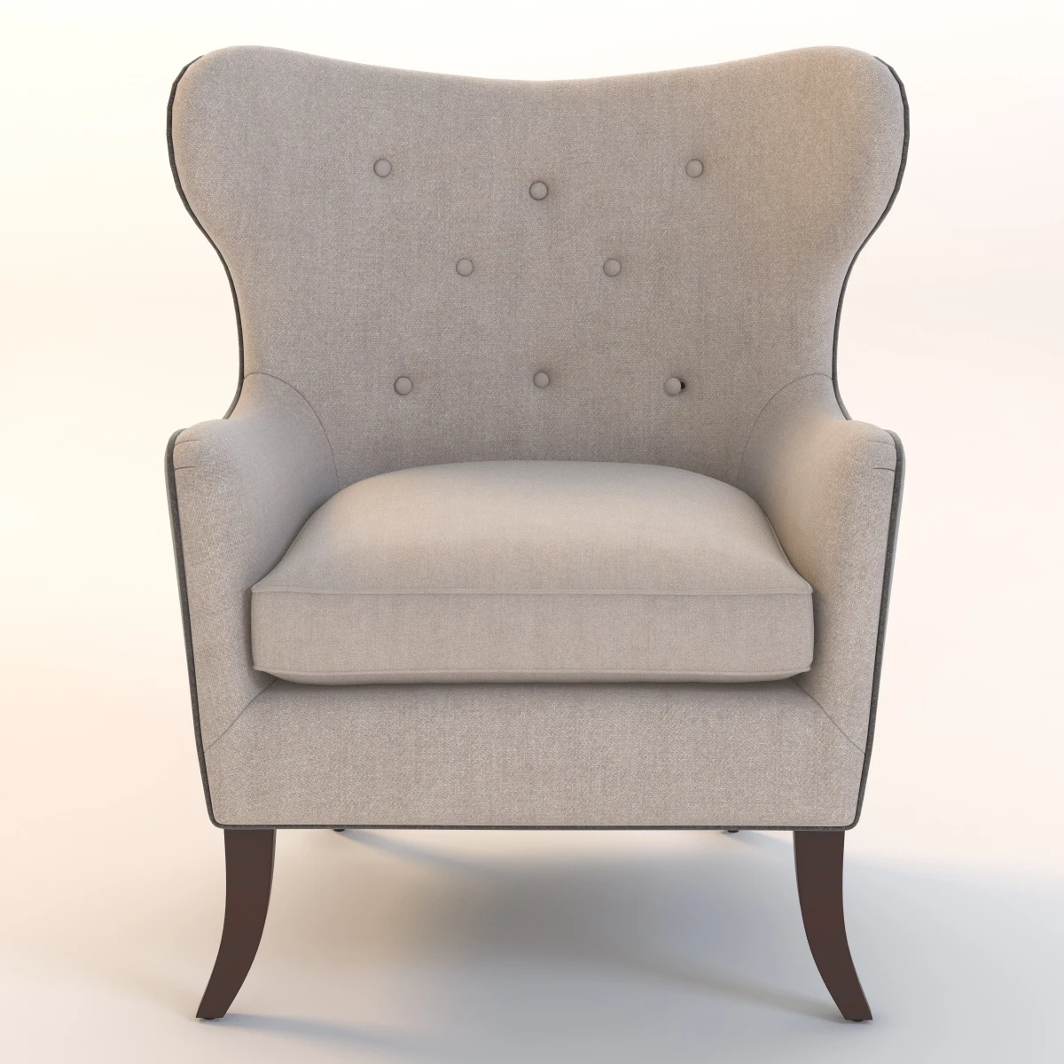 Simon Pebble Wingback Chair 3D Model_08