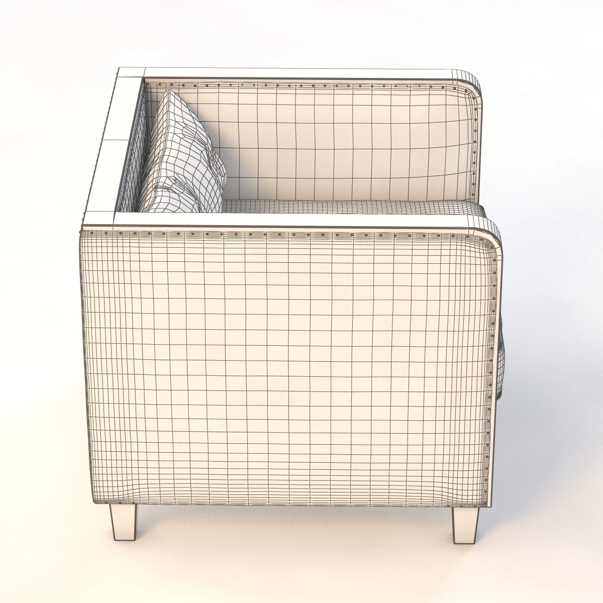 Shelter Arm Upholstered Chair 3D Model_011