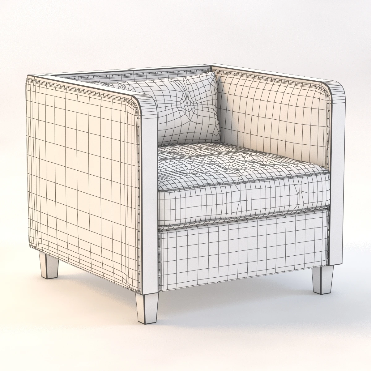 Shelter Arm Upholstered Chair 3D Model_010