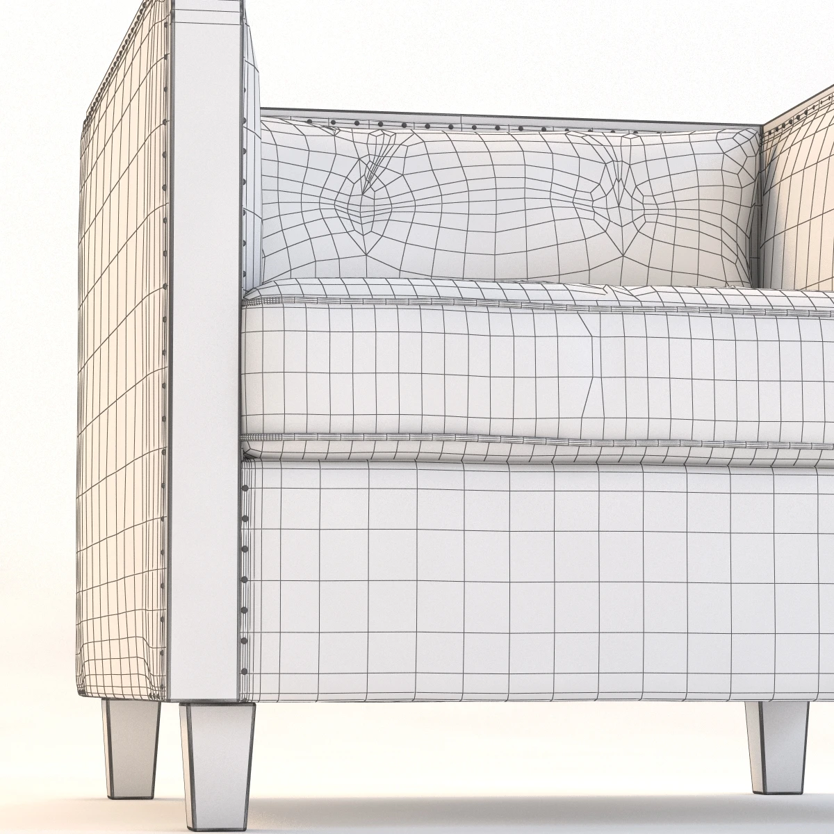 Shelter Arm Upholstered Chair 3D Model_014