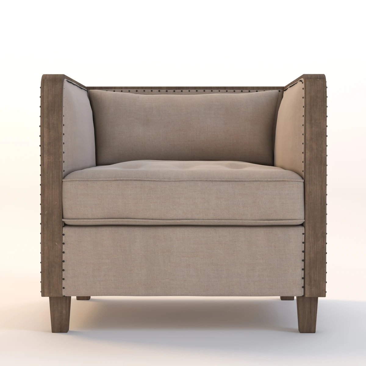 Shelter Arm Upholstered Chair 3D Model_08