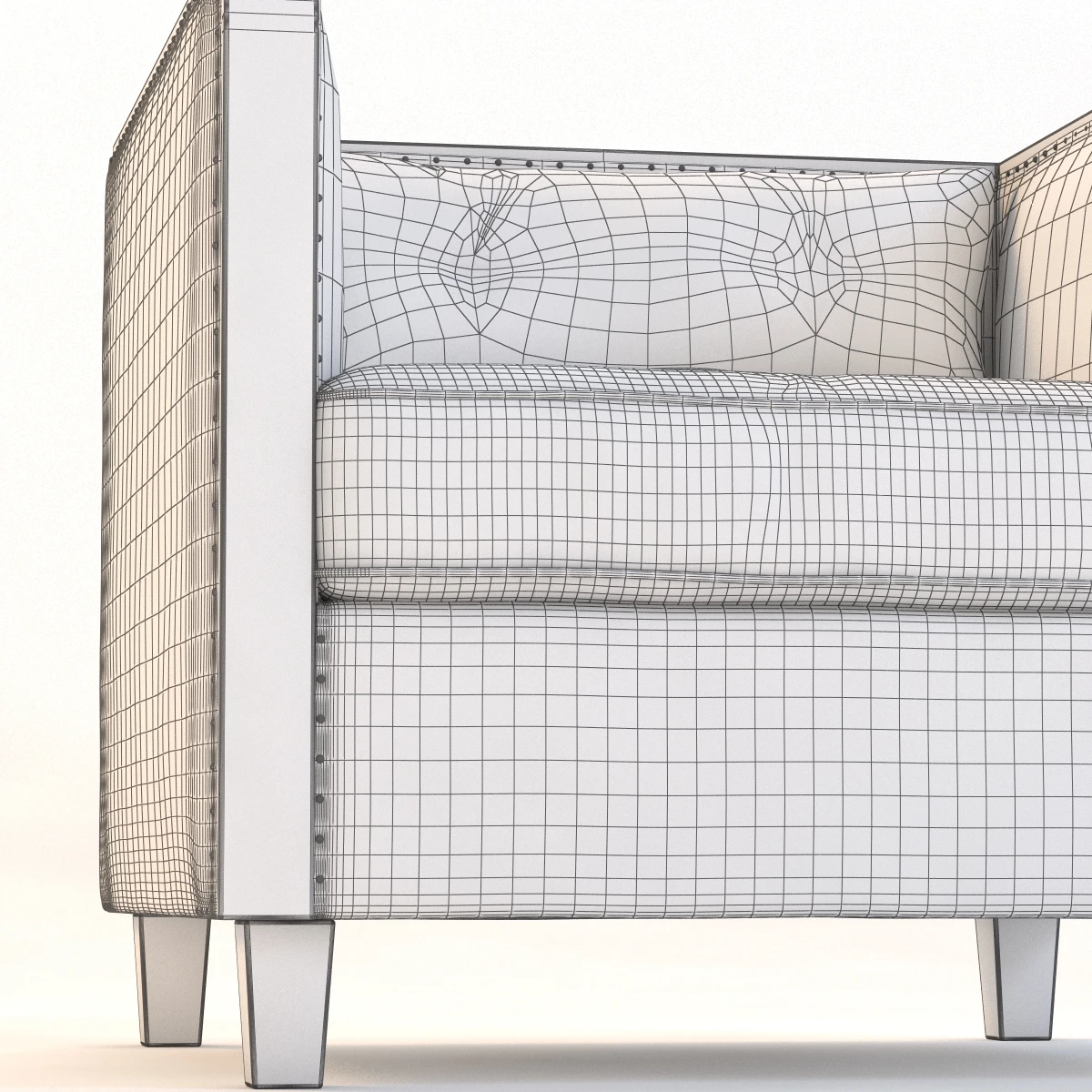 Shelter Arm Upholstered Chair 3D Model_013