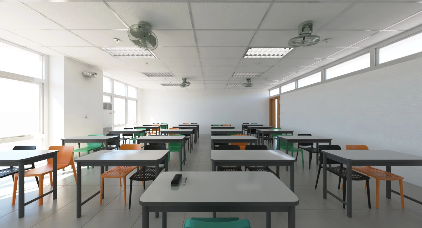 School Classroom 10 3D Model_04