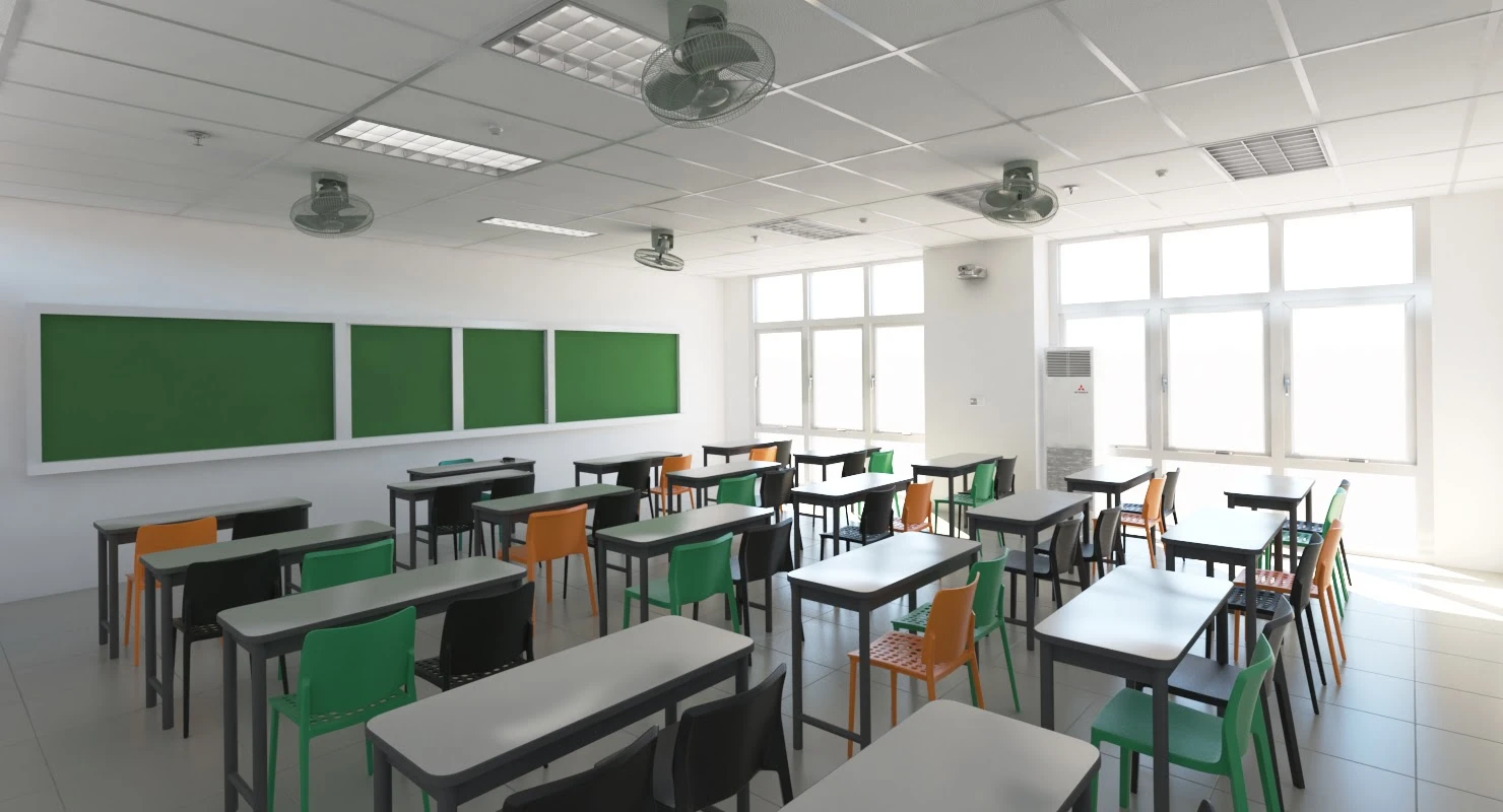 School Classroom 10 3D Model_07