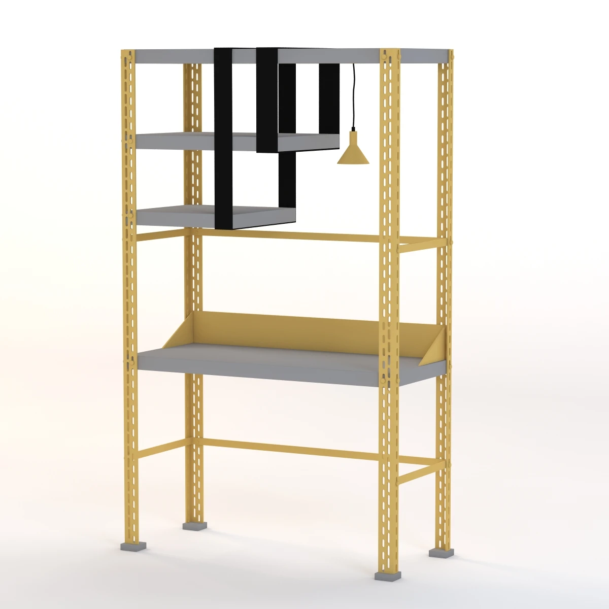 Scaffale D Arte Desk 3D Model_05
