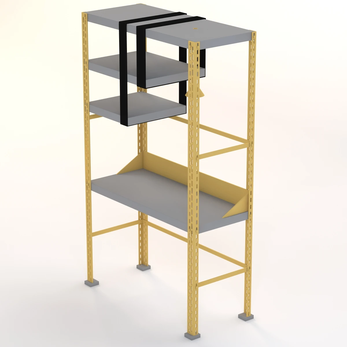 Scaffale D Arte Desk 3D Model_010