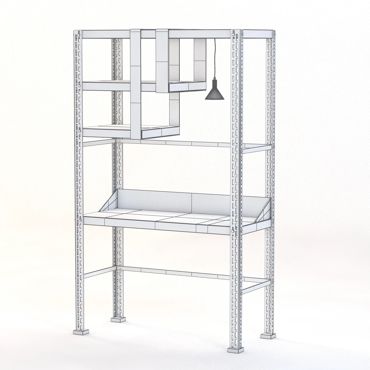 Scaffale D Arte Desk 3D Model_012