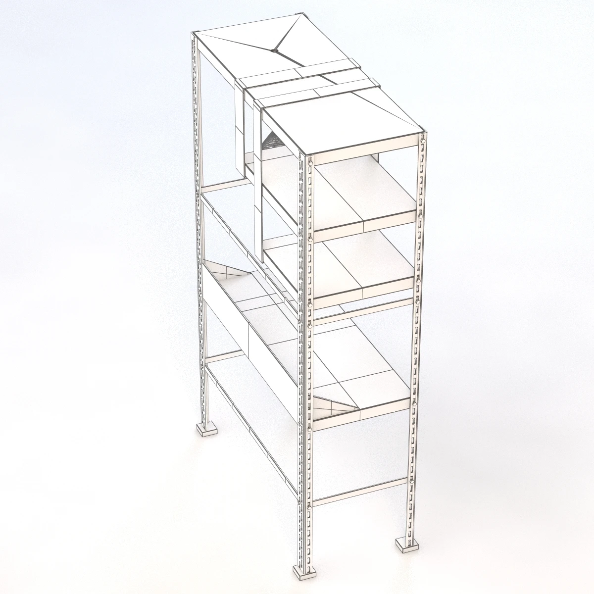 Scaffale D Arte Desk 3D Model_014