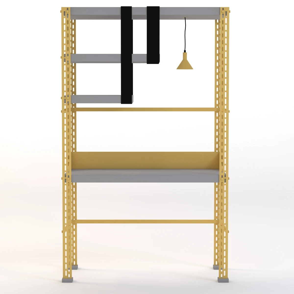 Scaffale D Arte Desk 3D Model_01