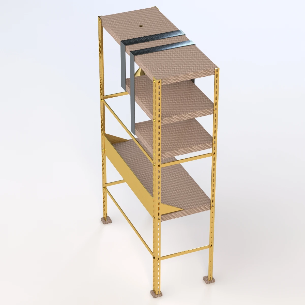 Scaffale D Arte Brass Desk 3D Model_04