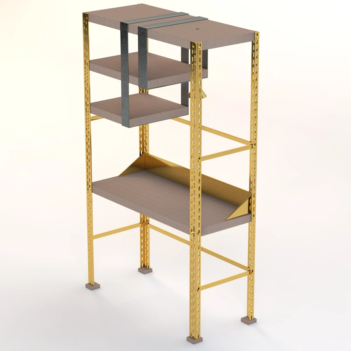 Scaffale D Arte Brass Desk 3D Model_06