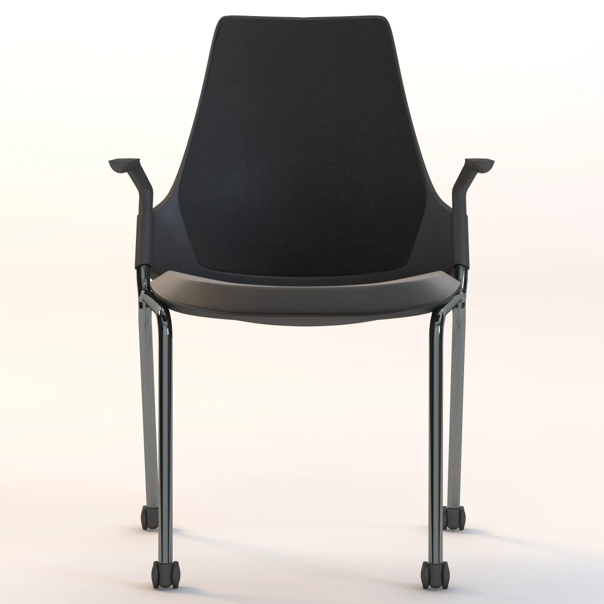 Sayl Side Chair 4 Leg Base With Casters 3D Model_08