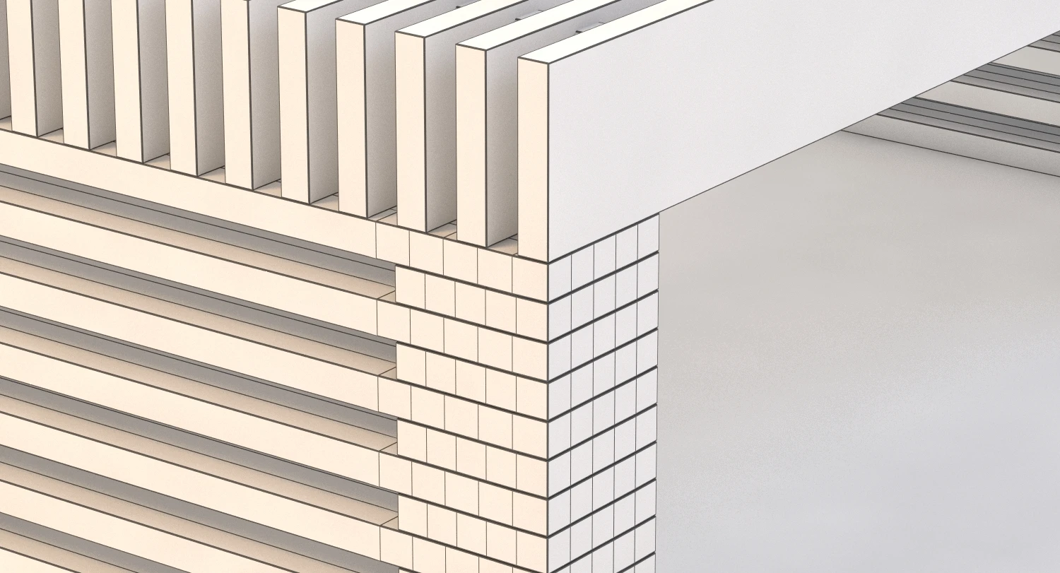 Reclaimed Timber Slat Coffee Table 3D Model_010