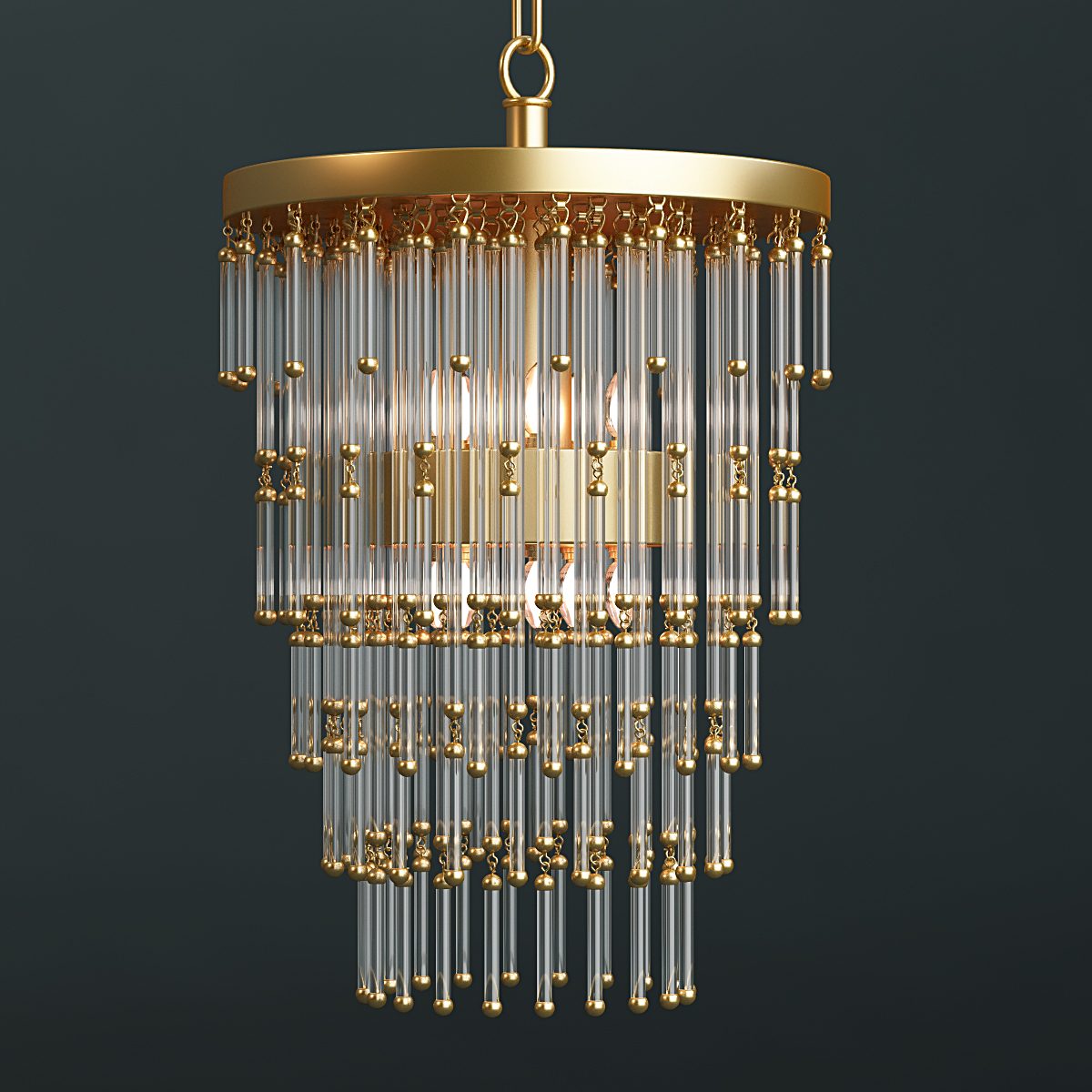 Restoration Hardware Luciano Chandelier 3D Model_01