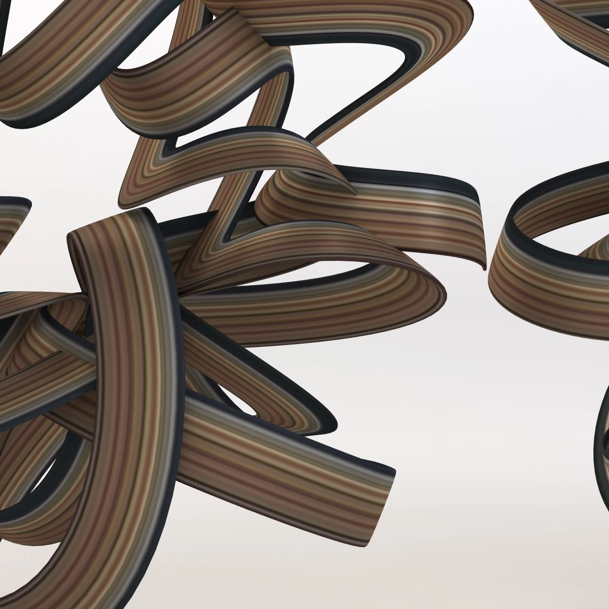 Ribbon Wall Sculpture 3D Model_06