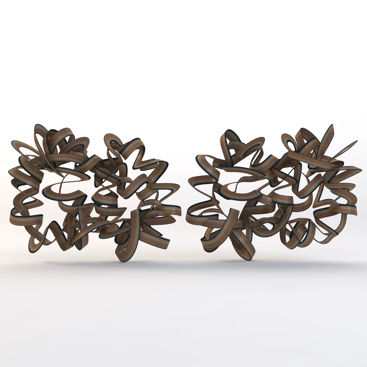 Ribbon Wall Sculpture 3D Model_08