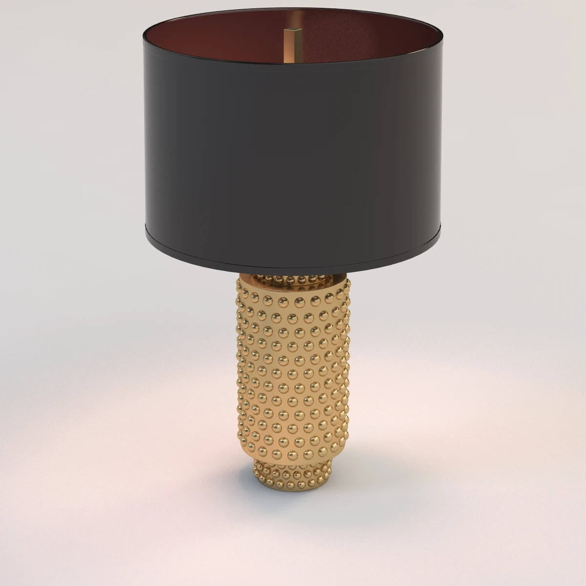 Robert Abbey Large Dolly Black Shade Gold Glaze Table Lamp 3D Model_03