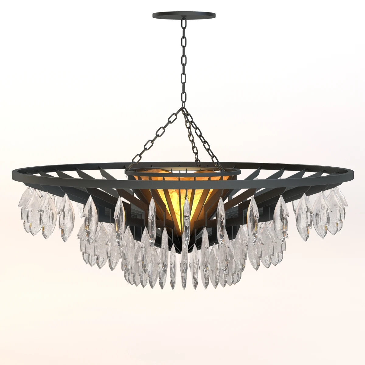 Rock Crystal Chandelier 3D Model_07