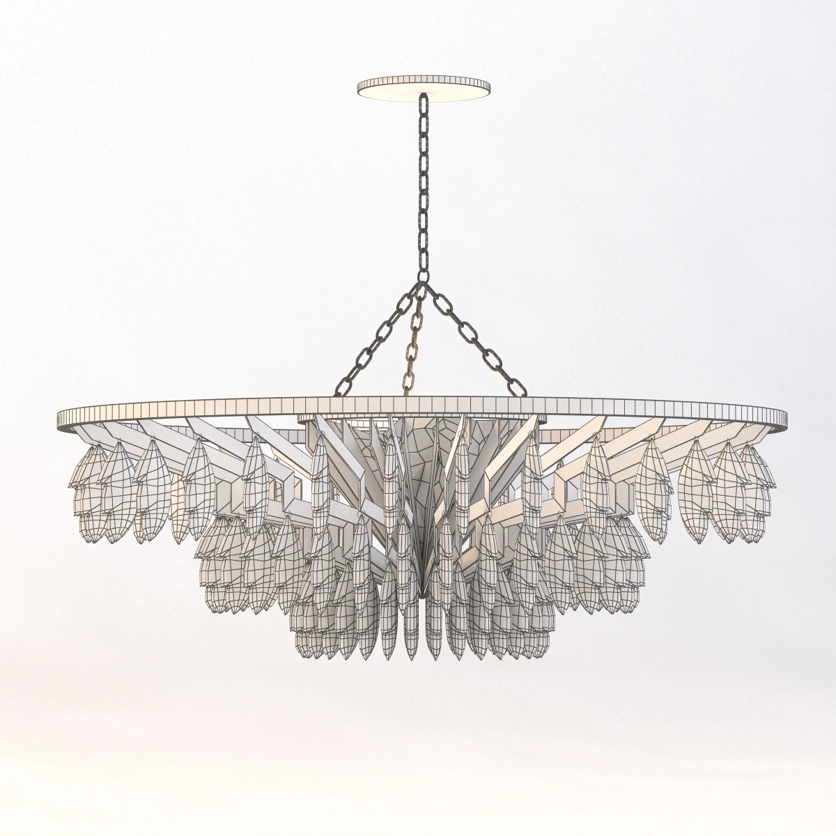 Rock Crystal Chandelier 3D Model_08