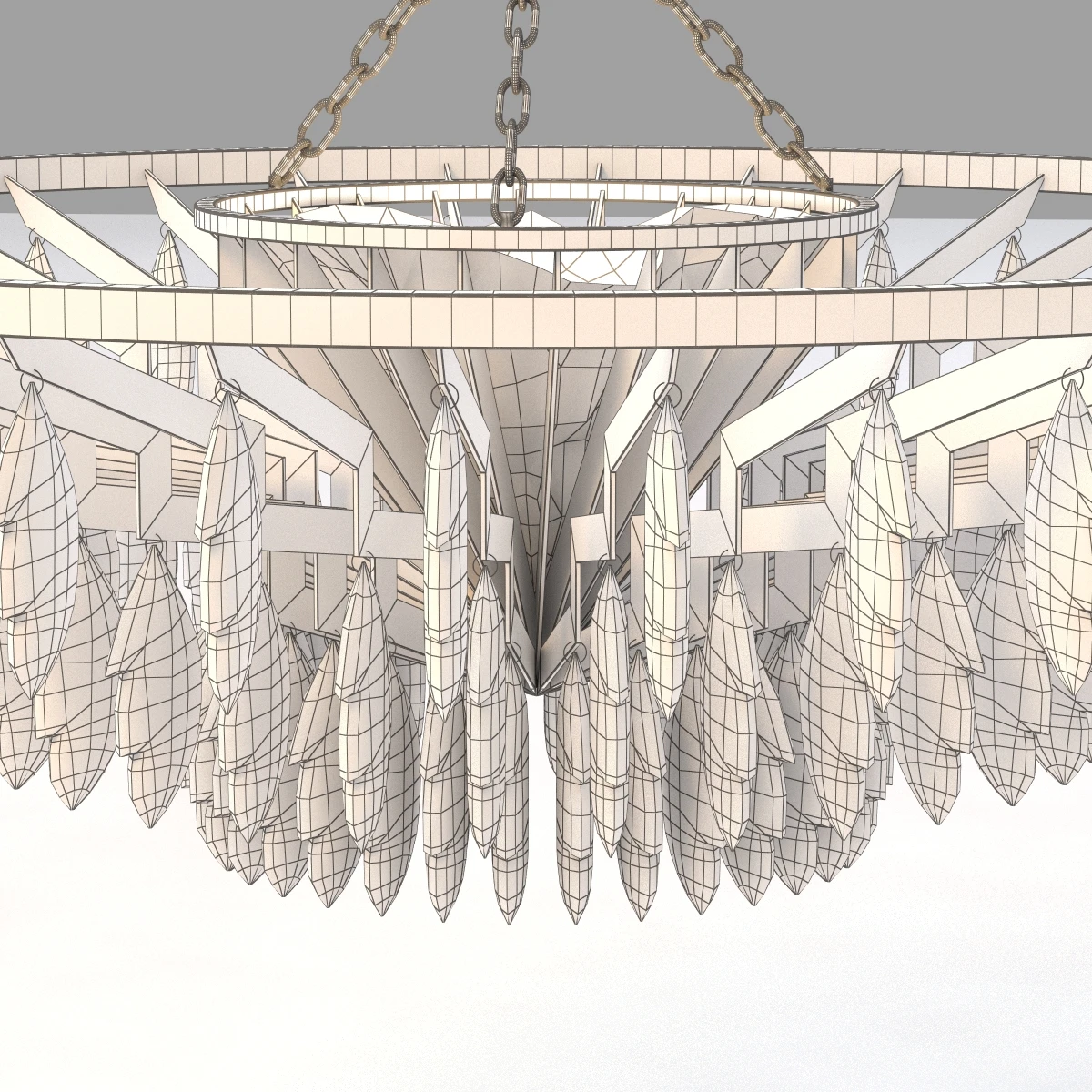 Rock Crystal Chandelier 3D Model_09