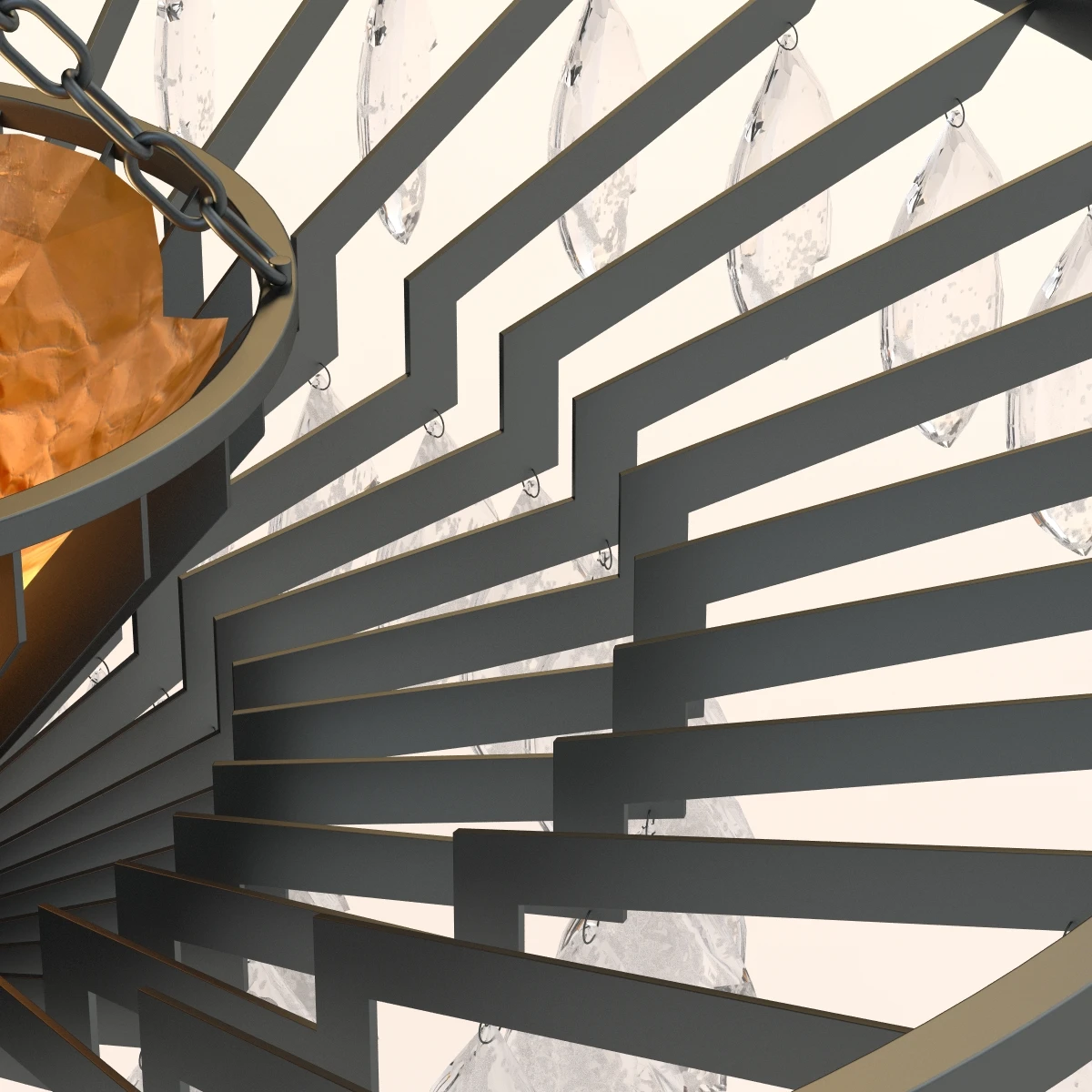 Rock Crystal Chandelier 3D Model_06