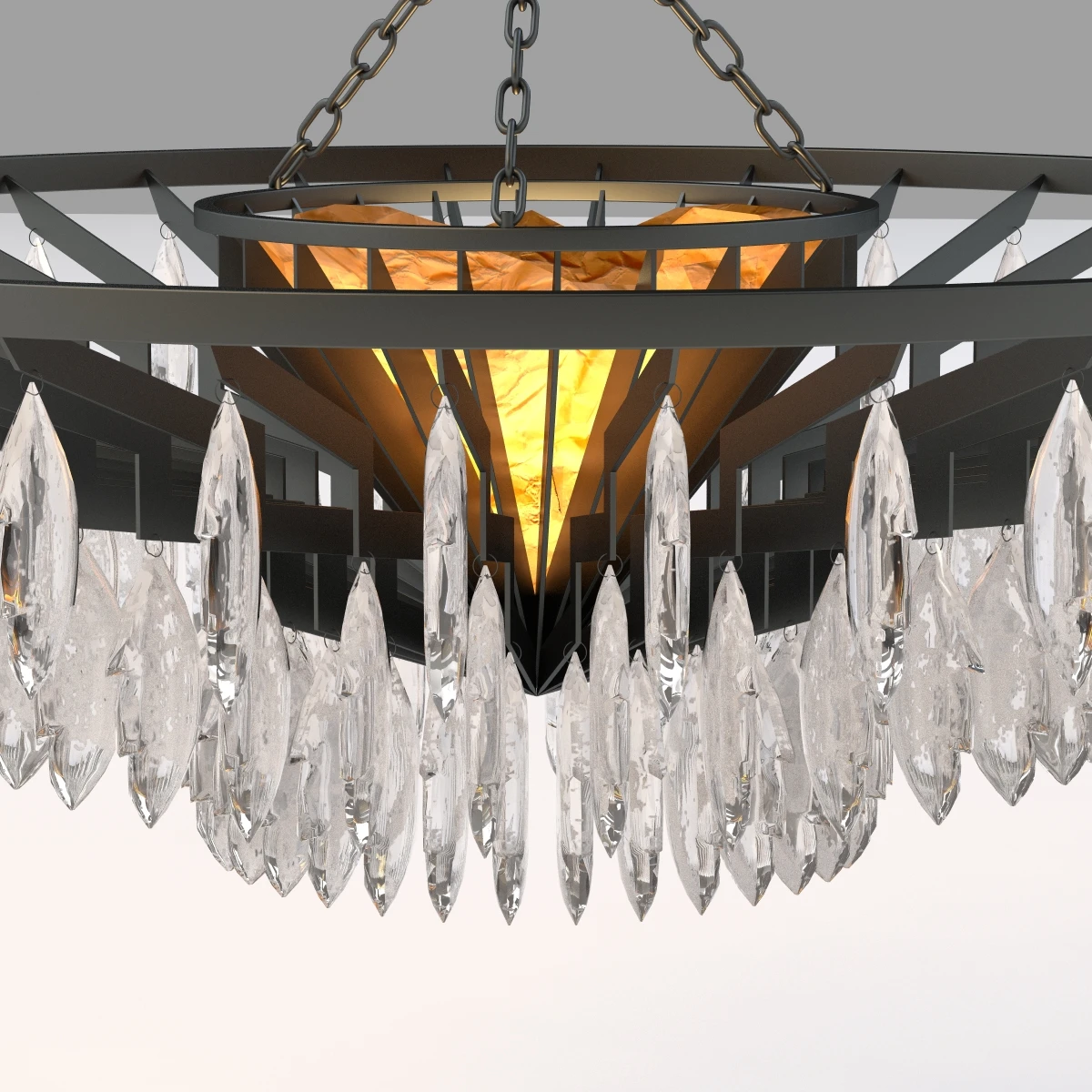 Rock Crystal Chandelier 3D Model_03