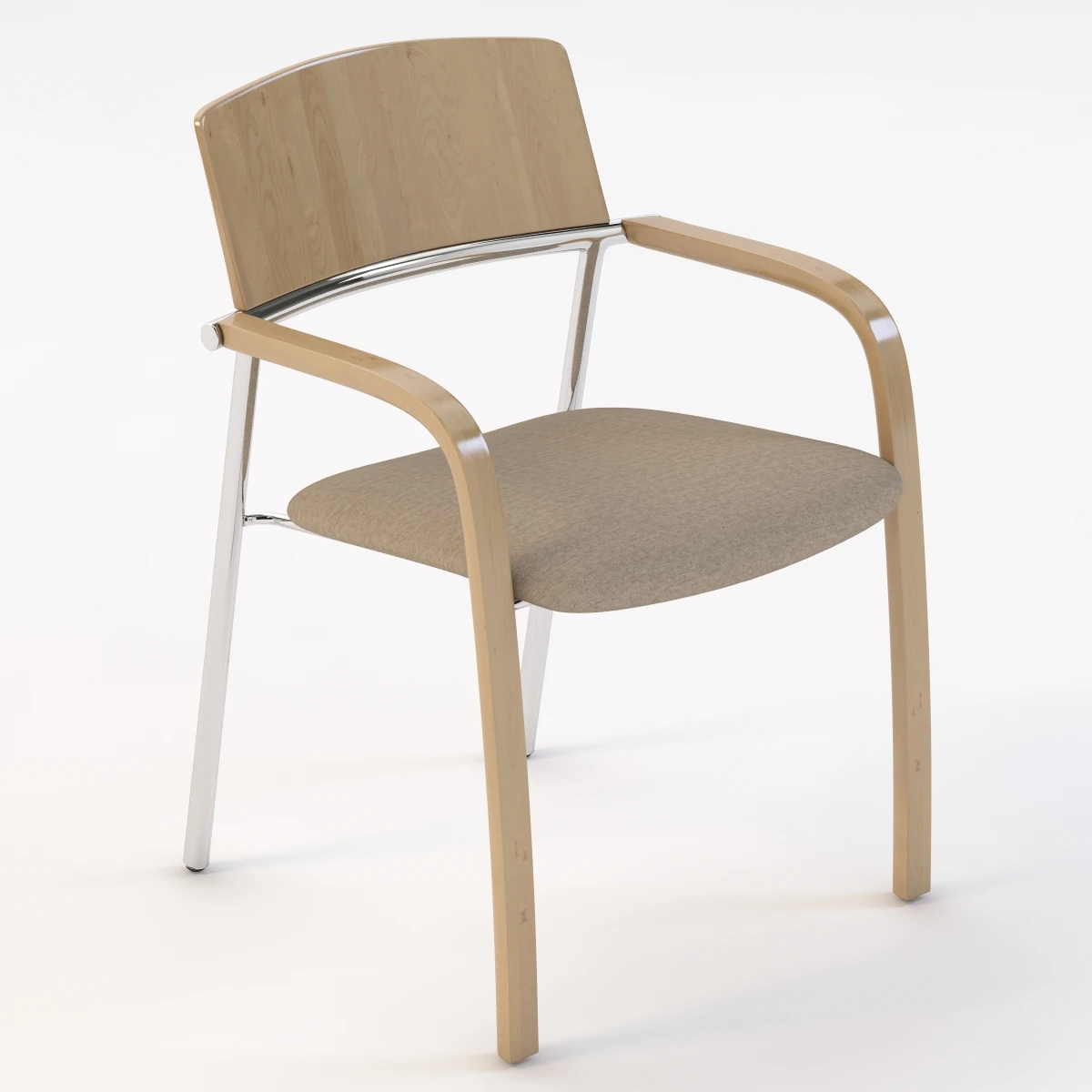 Romeo Juliet Stack Armchair 3D Model_01