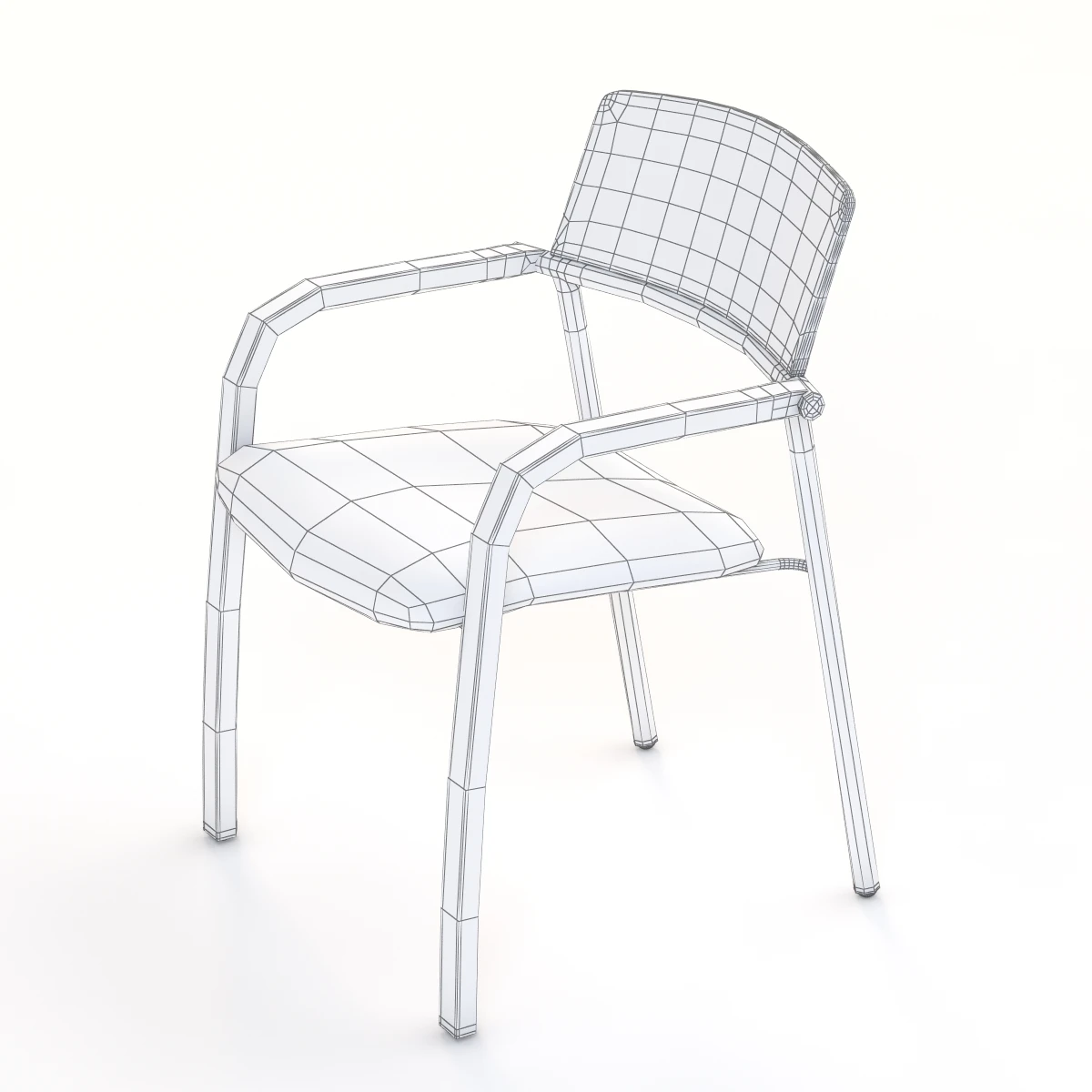 Romeo Juliet Stack Armchair 3D Model_09