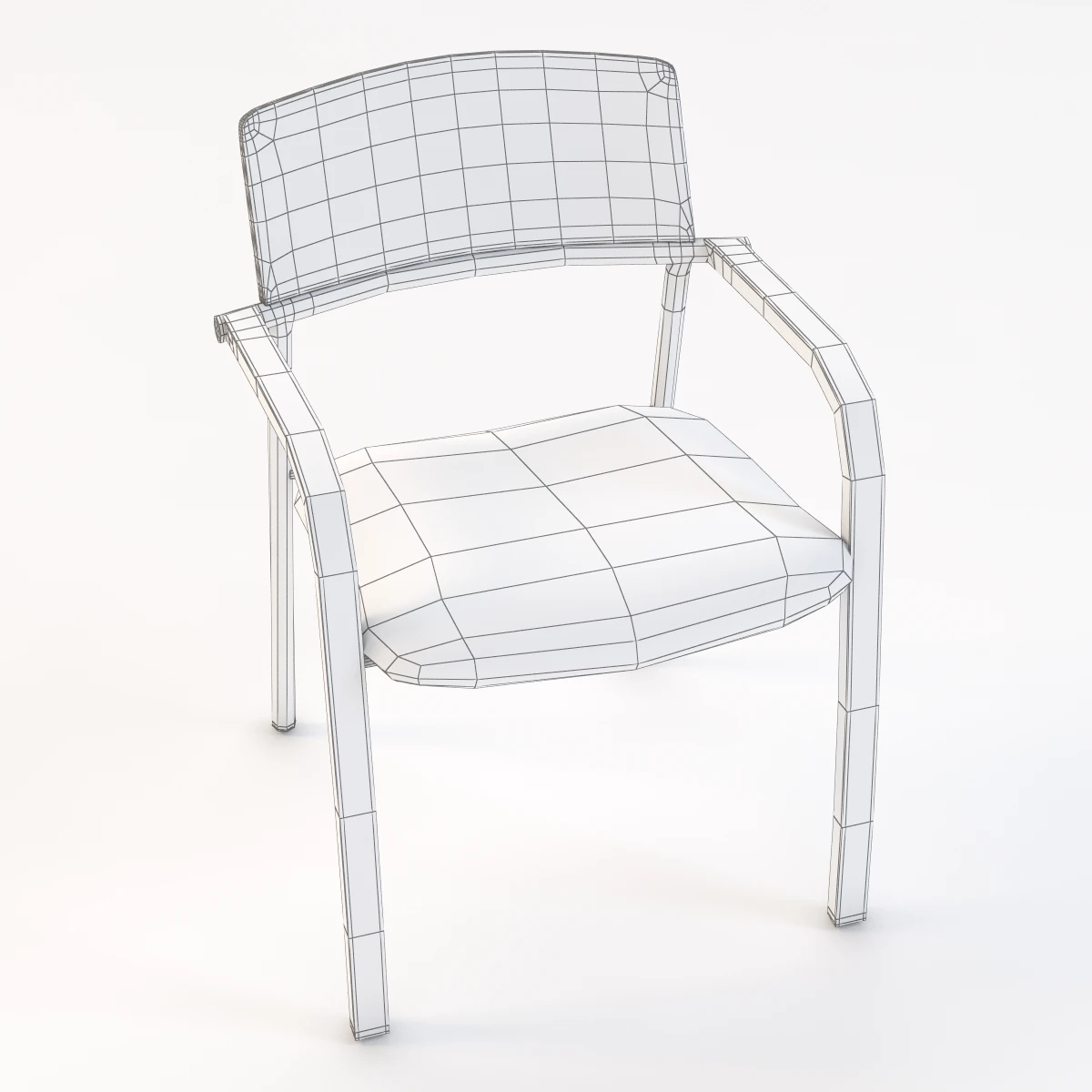 Romeo Juliet Stack Armchair 3D Model_011