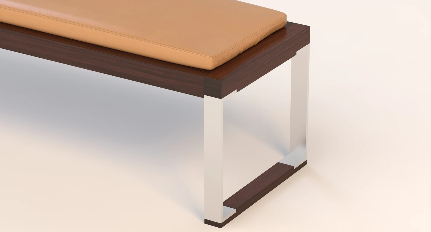 Slim Pax Bench Detailed 3D Model_04