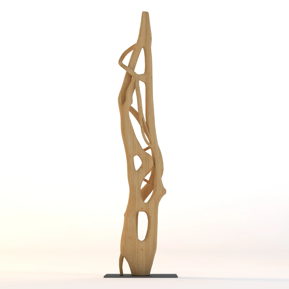 Sahta Maoli Wooden Sculpture 3D Model_07