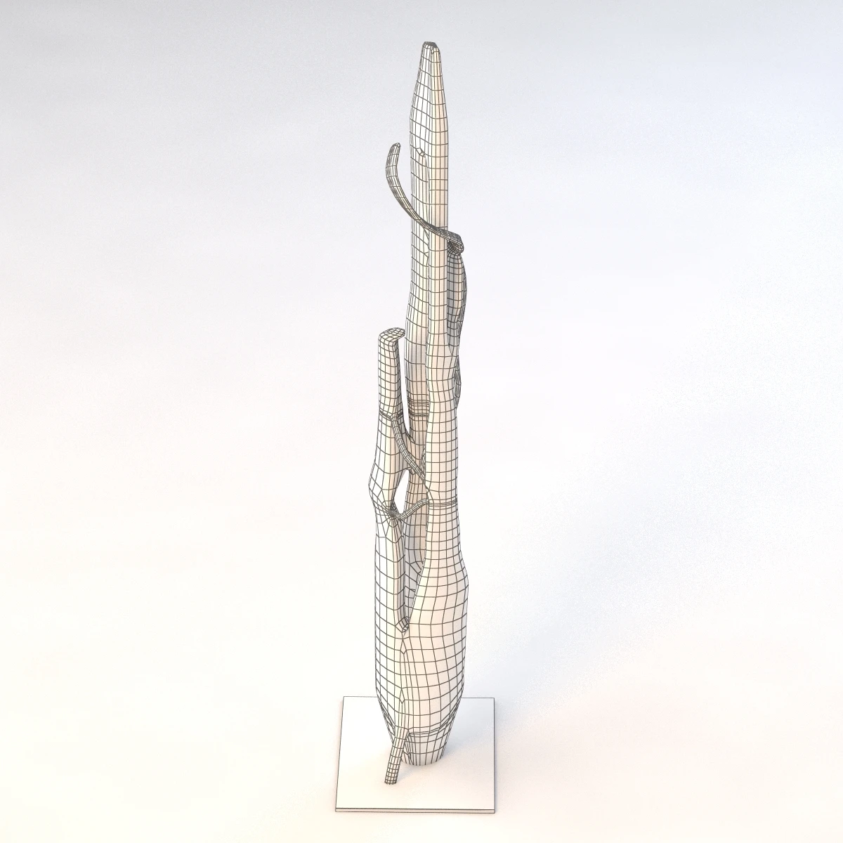 Sahta Maoli Wooden Sculpture 3D Model_08