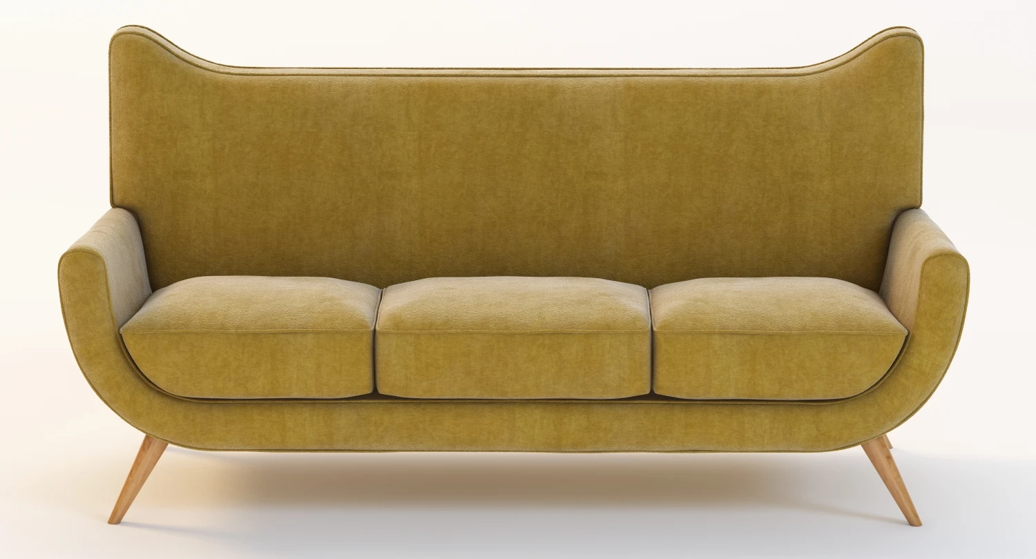 Salon Ambassador Couch By Jean Royere 3D Model_09