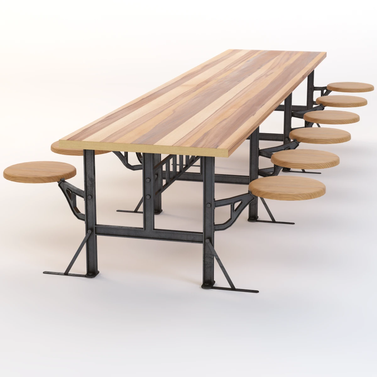 Salon Dinner Table 3D Model_01