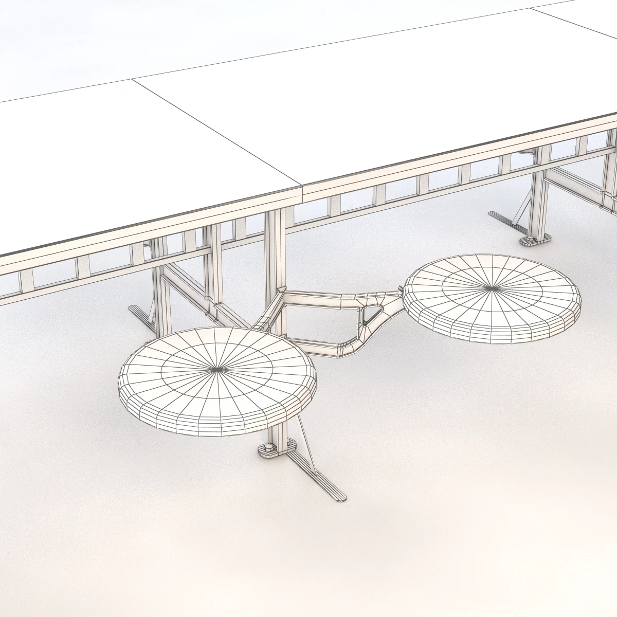Salon Dinner Table 3D Model_010