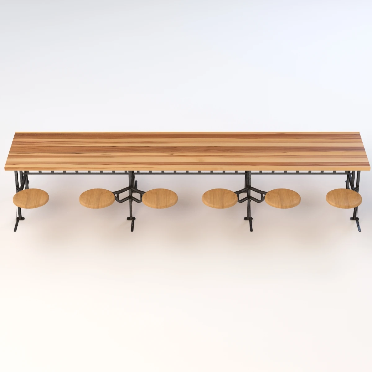 Salon Dinner Table 3D Model_03