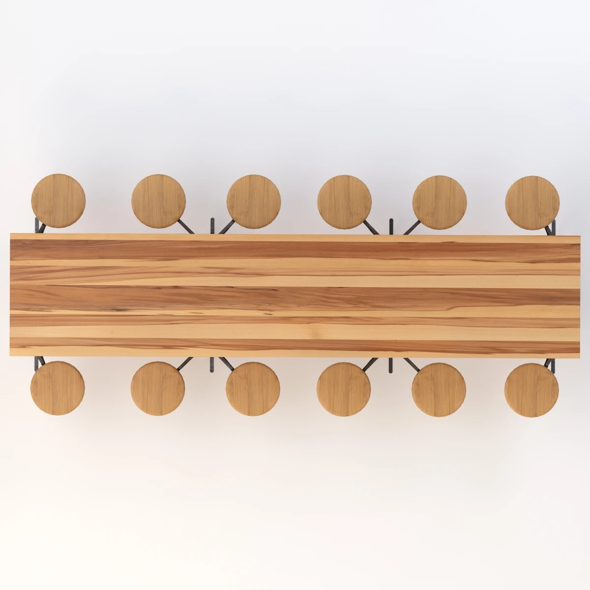 Salon Dinner Table 3D Model_07