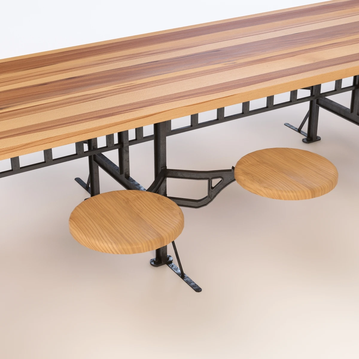 Salon Dinner Table 3D Model_04