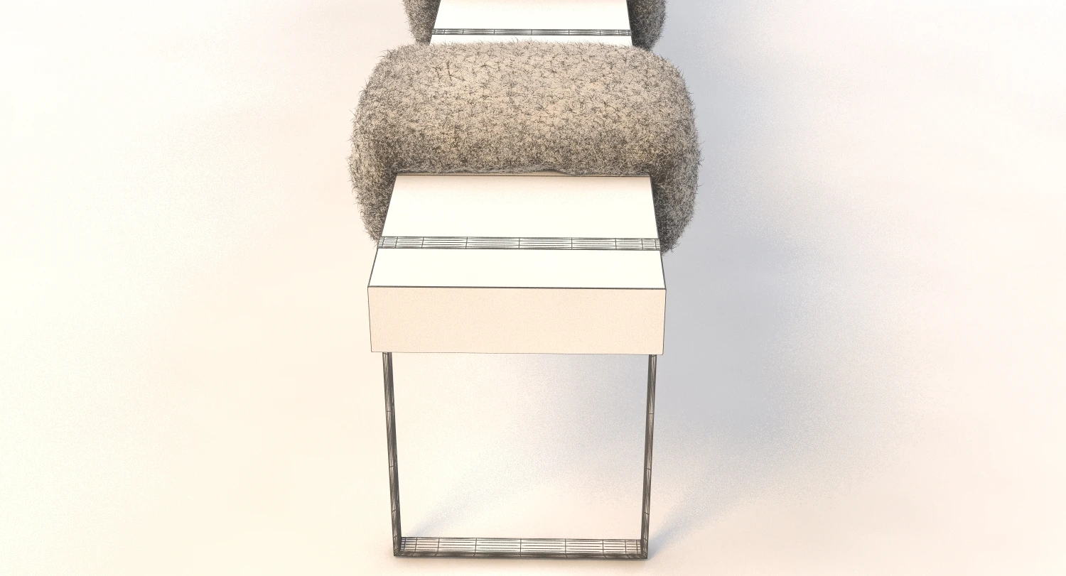 Detail Azadeh Shladovsky Infinity Bench 3D Model_09