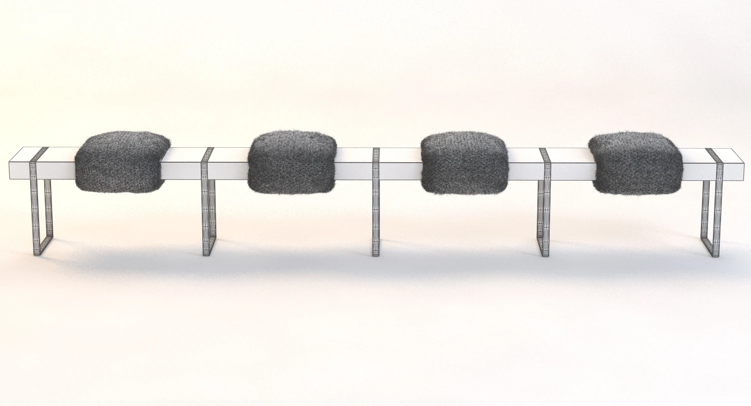 Detail Azadeh Shladovsky Infinity Bench 3D Model_07