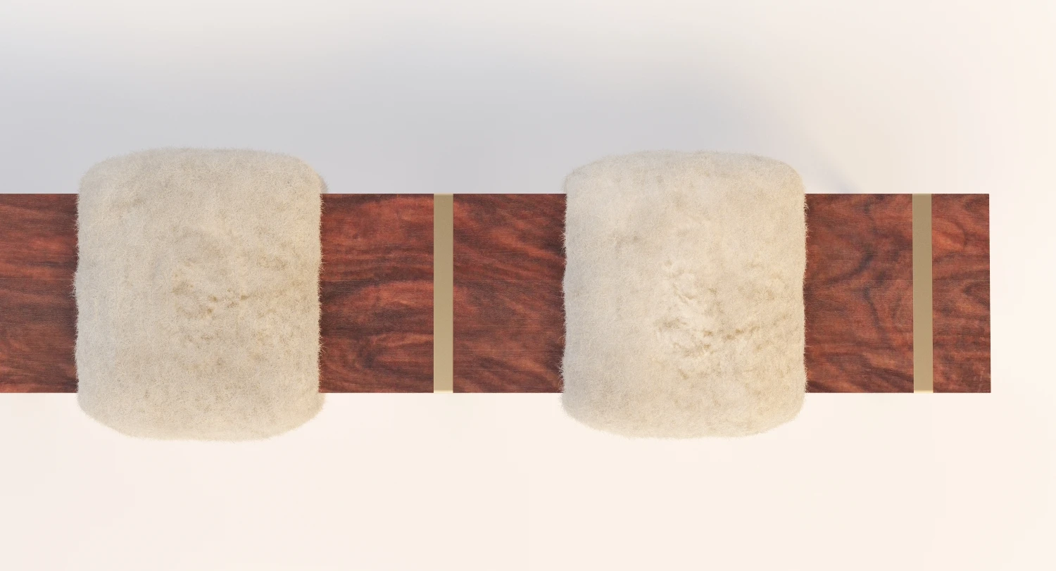 Detail Azadeh Shladovsky Infinity Bench 3D Model_06