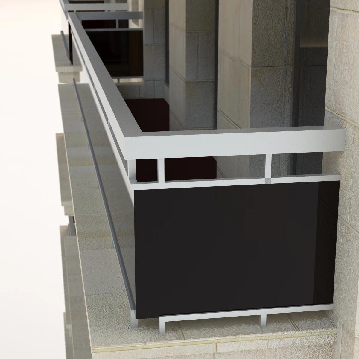 Apartment Building In Paris 3D Model_010