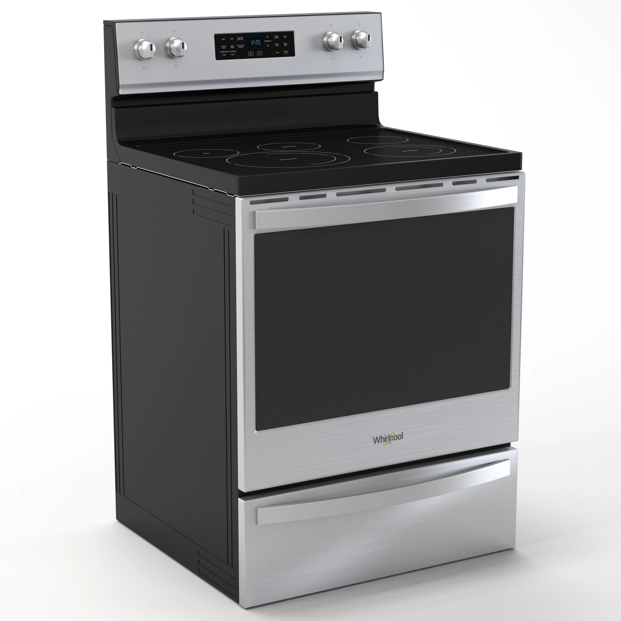 6.4 cu ft Freestanding Electric Range with Frozen Bake Technology WFE775H0HZ 3D Model_01