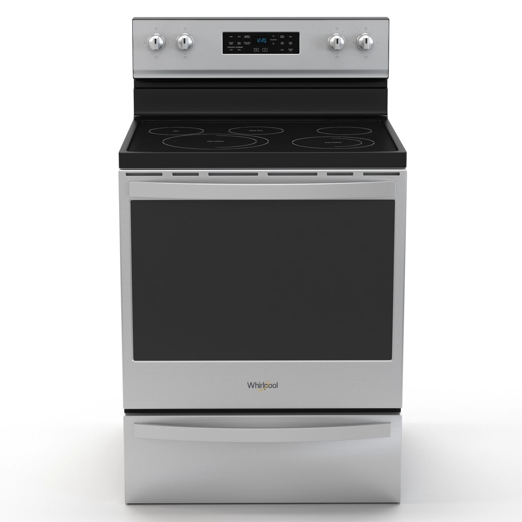 6.4 cu ft Freestanding Electric Range with Frozen Bake Technology WFE775H0HZ 3D Model_04