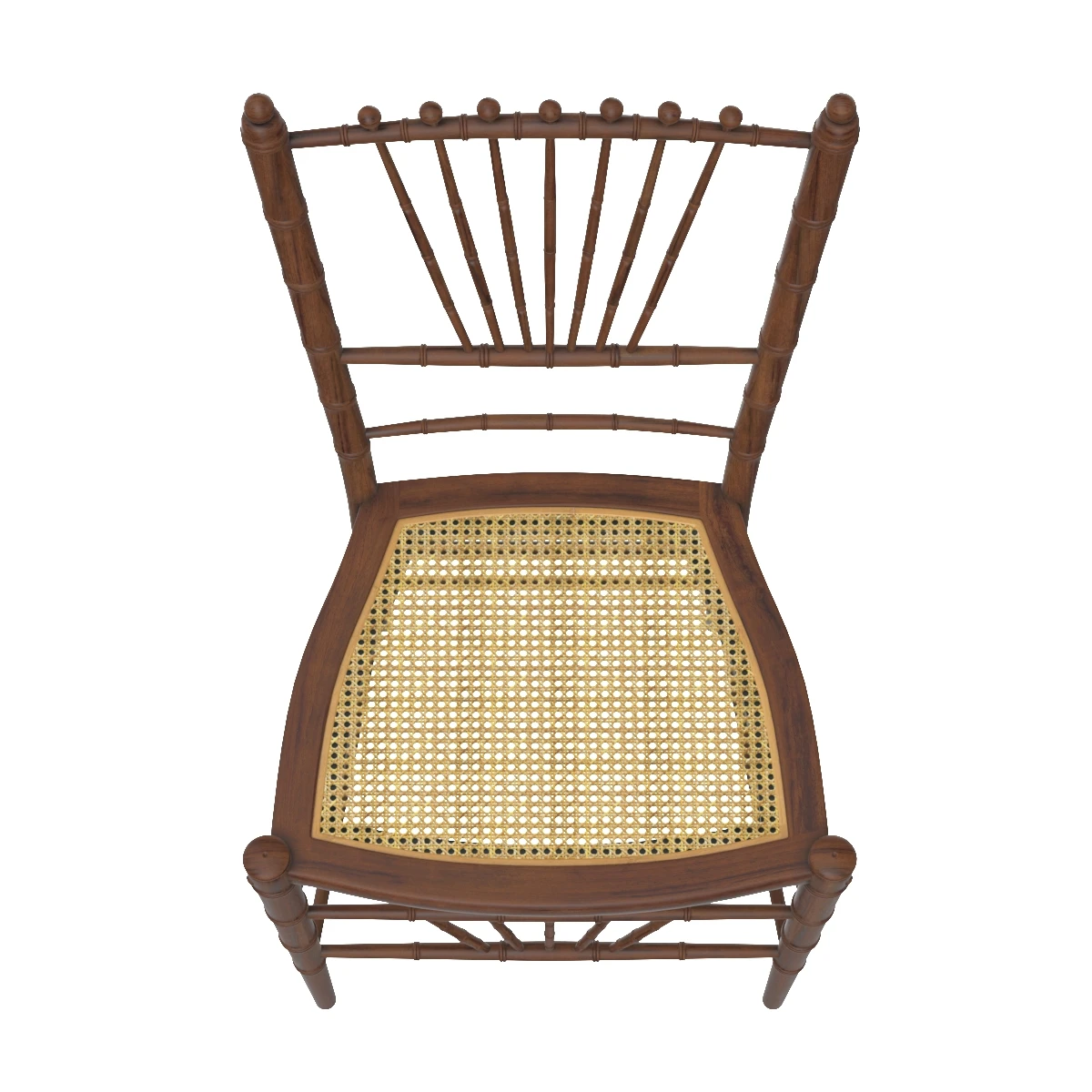 19th Century English Bamboo and Rattan Ballroom Chair 3D Model_03