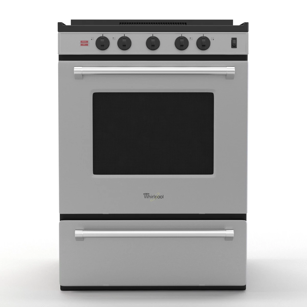 24-inch Freestanding Electric Range with Upswept SpillGuard Cooktop WFE500M4HS 3D Model_04