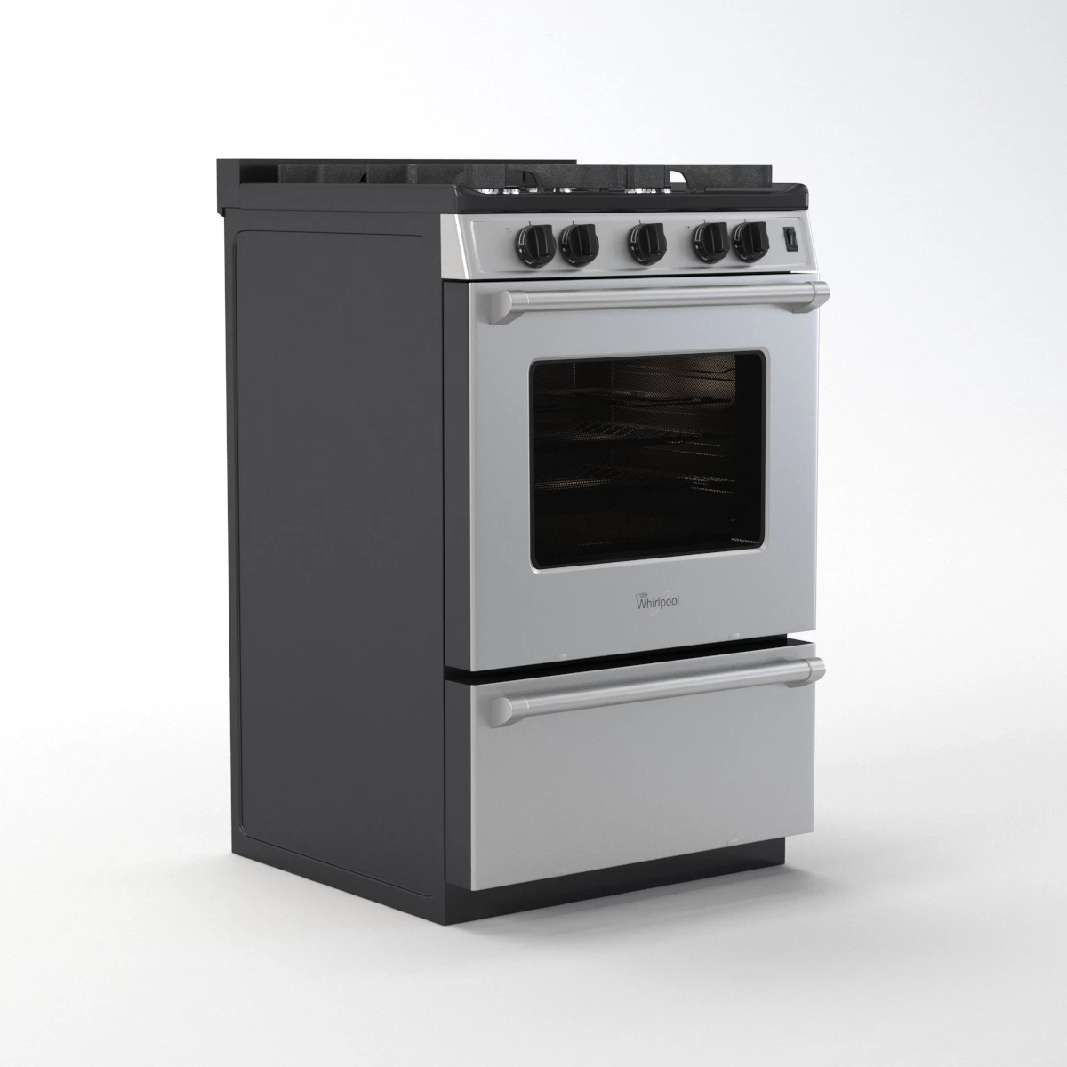 24-inch Freestanding Gas Range with Sealed Burners WFG500M4HS 3D Model_01