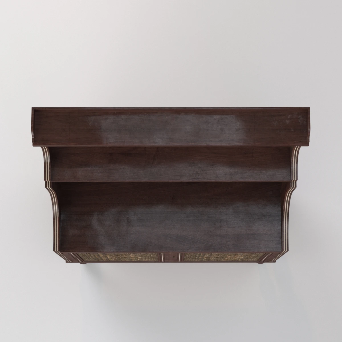 1820s English Regency Period Waterfall Bookcase 3D Model_07