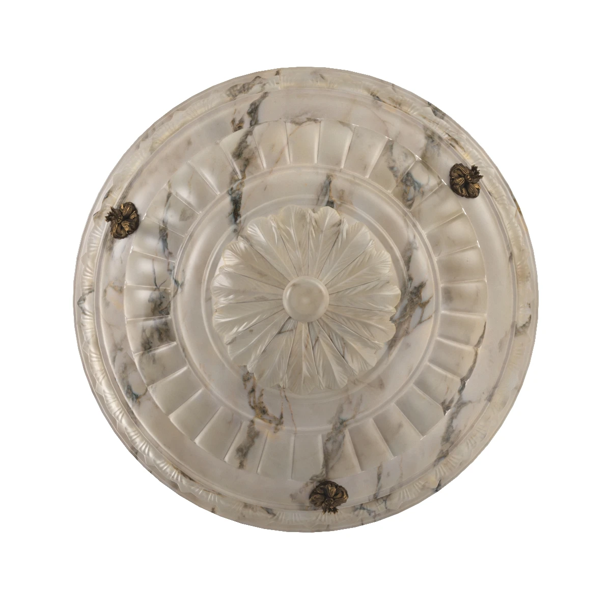 1910 White Alabaster Chandelier 3D Model_04
