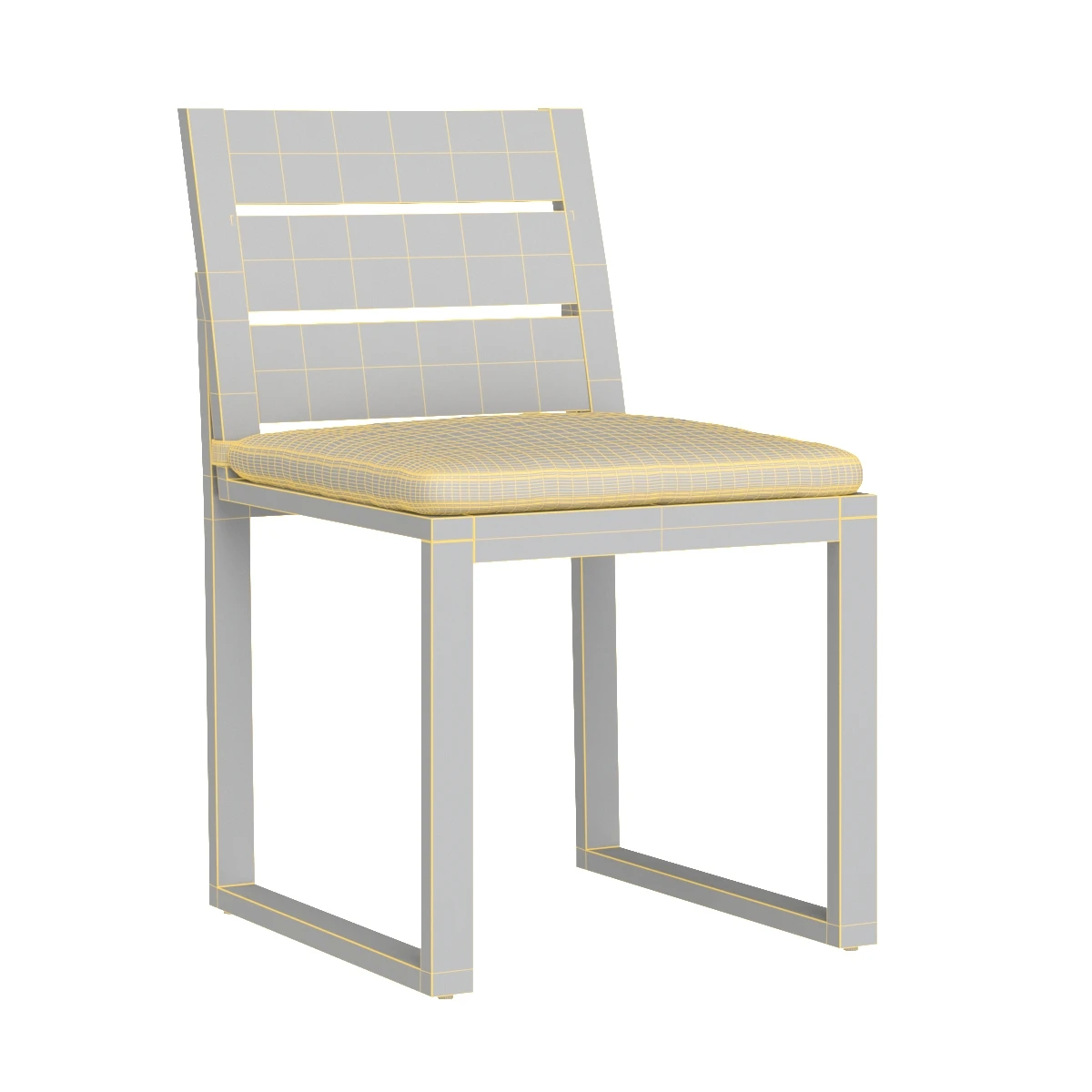 Aegean Teak Dining Side Chair 3D Model_07